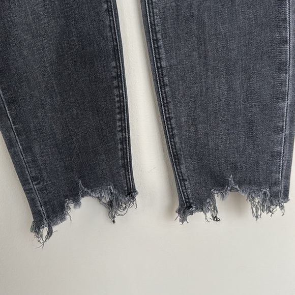 Zara Black Washed Jeans Distressed Size 6 - Picture 5 of 10